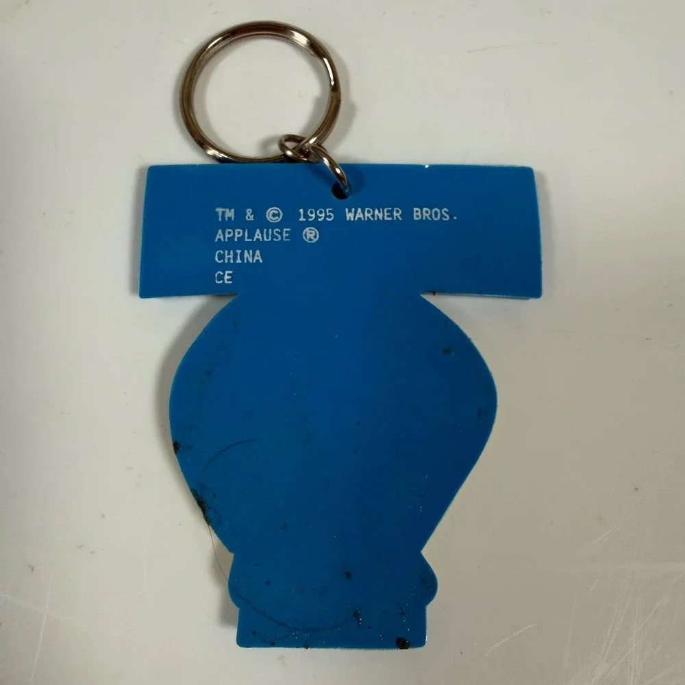 Warner Bros Tweety Bird Keychain Yellow Blue Vintage‎ 1995 Looney Tunes